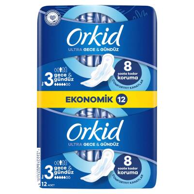 Orkid Ultra Extra Hijyenik Ped Gece Ekonomik Paket 12 Ped - 2