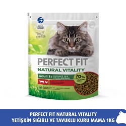 Perfect Fit Natural Vitality Yetişkin Sığırlı Ve Tavuklu Kuru Mama 1Kg - 1