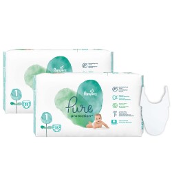 Prima Pampers Pure Bebek Bezi 1 Beden 35x2 Mama Önlüğü Hediye - 2