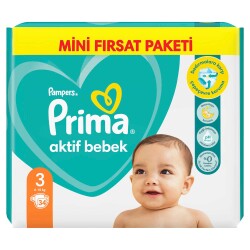 Prima Aktif Bebek Bezi 3 Beden 44'Lu Fırsat Paketi - 2