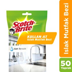 Scotch Brite Kullan At Mutfak Islak Mendil 50 Yaprak - 1