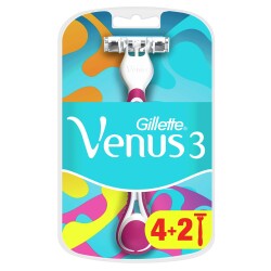 Gillette Venus 3 Renkli Kullan At Tıraş Bıçağı 6 Adet (4+2) - 1