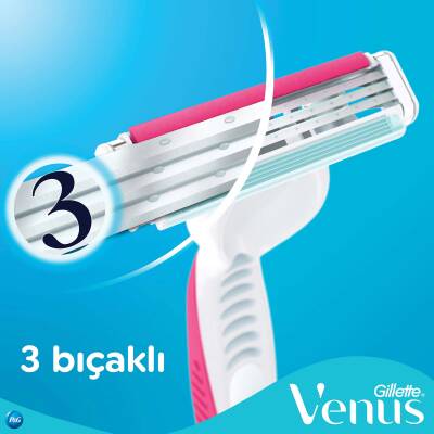 Gillette Venus 3 Renkli Kullan At Tıraş Bıçağı 6 Adet (4+2) - 4