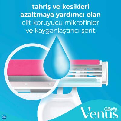 Gillette Venus 3 Renkli Kullan At Tıraş Bıçağı 6 Adet (4+2) - 5