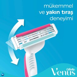 Gillette Venus 3 Renkli Kullan At Tıraş Bıçağı 6 Adet (4+2) - 6