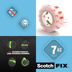 Scotch®   Şeffaf Montaj Bandı 19Mm X 1,5M - 7