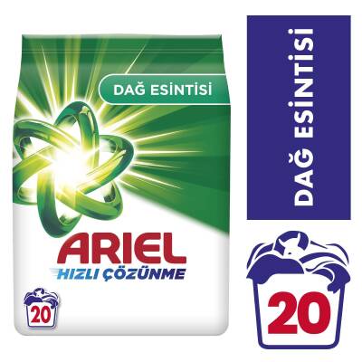 Ariel Dağ Esintisi 3 Kg Hızlı Çözünme Toz Çamaşır Deterjanı - 1