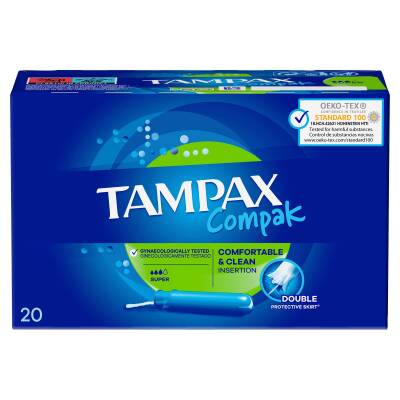 Tampax Compak Super Tampon Aplikatörlü 20 Adet - 4