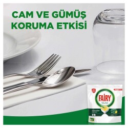 Fairy Hepsi Bir Arada Bulaşık Makinesi Deterjanı Kapsülü/Tableti 50 Yıkama Limon Kokulu - 6