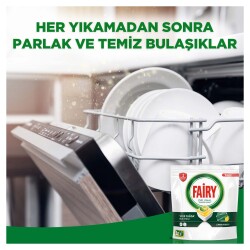 Fairy Hepsi Bir Arada Bulaşık Makinesi Deterjanı Kapsülü/Tableti 50 Yıkama Limon Kokulu - 7