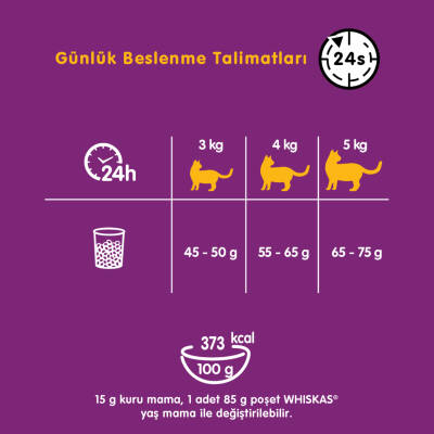 Whiskas Tavuklu Ve Sebzeli Yetişkin Kedi Maması 300 Gr - 5