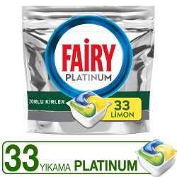 Fairy Platinum Bulaşık Makinesi Deterjanı Kapsülü 33 Yıkama Limon Kokulu - 1