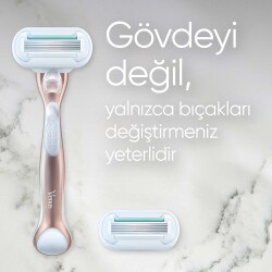 Gillette Venus Deluxe Smooth Makine + 5 Bıçaklı Yedek Başlık - 7