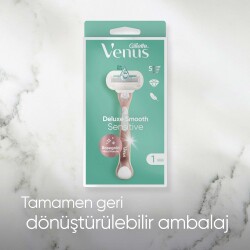 Gillette Venus Deluxe Smooth Makine + 5 Bıçaklı Yedek Başlık - 8